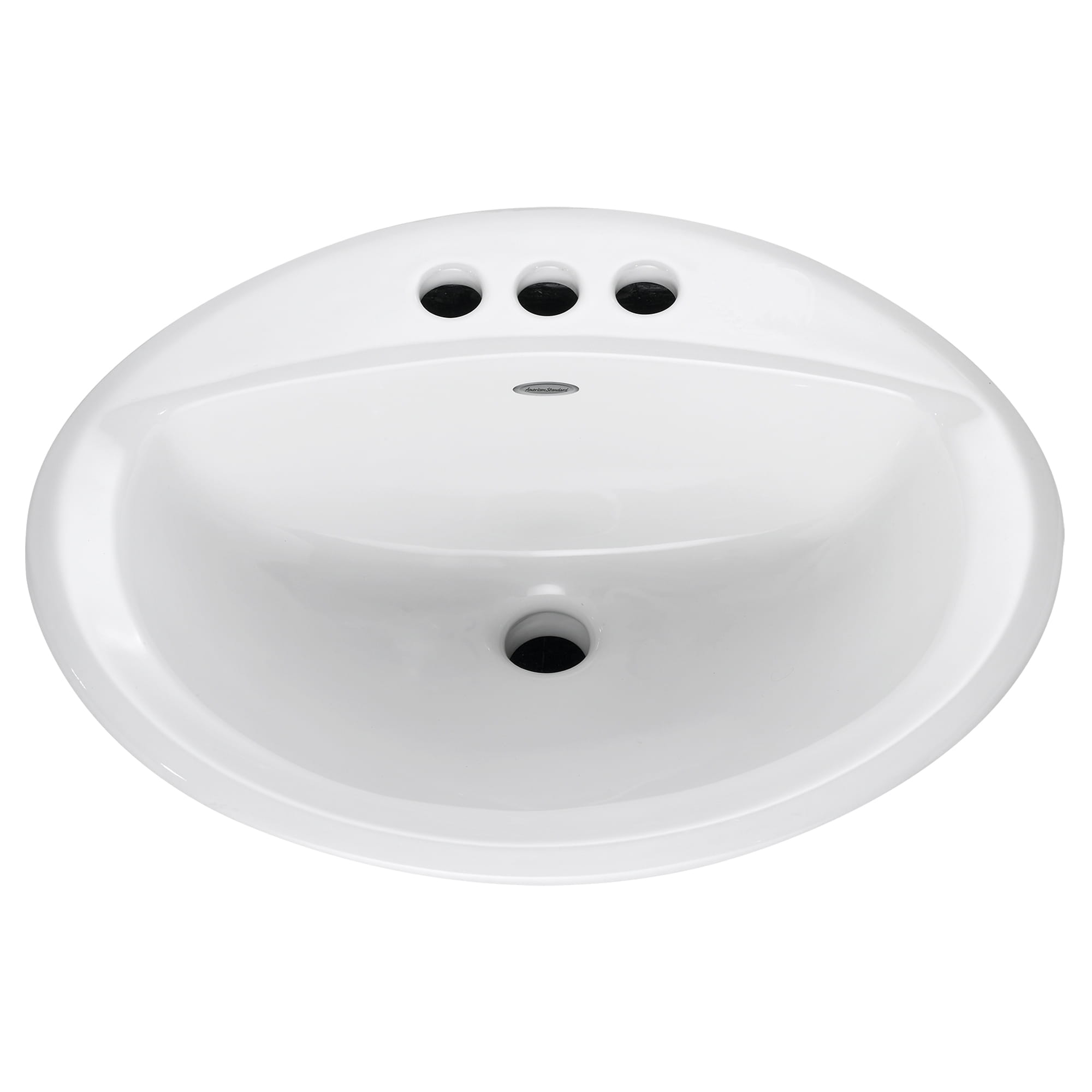 Aqualyn Drop In Sink With 4 Inch Centerset Less Overflow WHITE